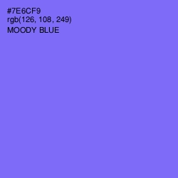 #7E6CF9 - Moody Blue Color Image