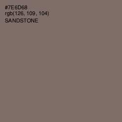 #7E6D68 - Sandstone Color Image