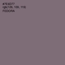 #7E6D77 - Fedora Color Image