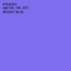 #7E6DED - Moody Blue Color Image