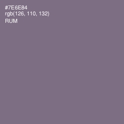 #7E6E84 - Rum Color Image
