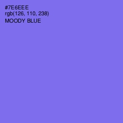 #7E6EEE - Moody Blue Color Image