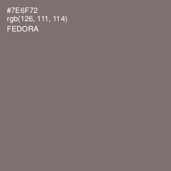 #7E6F72 - Fedora Color Image