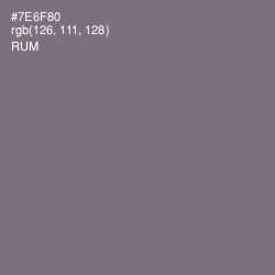 #7E6F80 - Rum Color Image