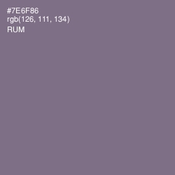 #7E6F86 - Rum Color Image