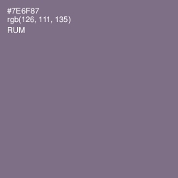 #7E6F87 - Rum Color Image