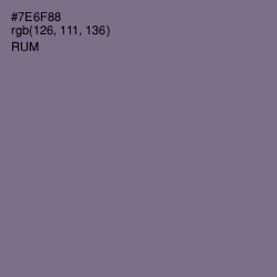 #7E6F88 - Rum Color Image