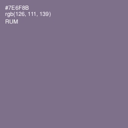 #7E6F8B - Rum Color Image