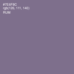 #7E6F8C - Rum Color Image