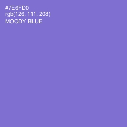 #7E6FD0 - Moody Blue Color Image