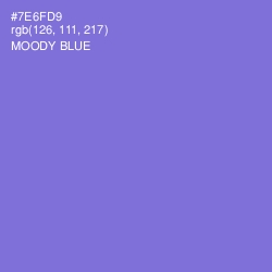 #7E6FD9 - Moody Blue Color Image