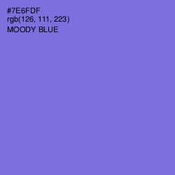 #7E6FDF - Moody Blue Color Image