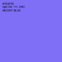 #7E6FF6 - Moody Blue Color Image