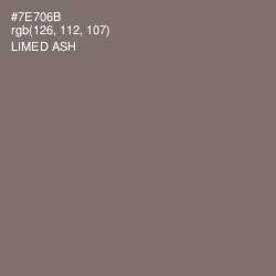 #7E706B - Limed Ash Color Image