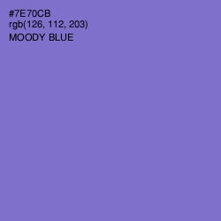 #7E70CB - Moody Blue Color Image