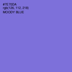#7E70DA - Moody Blue Color Image