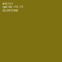 #7E7111 - Olivetone Color Image