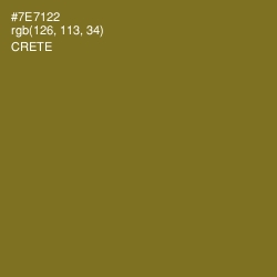 #7E7122 - Crete Color Image