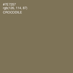 #7E7257 - Crocodile Color Image