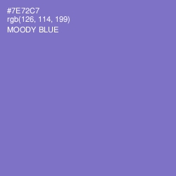 #7E72C7 - Moody Blue Color Image