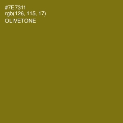 #7E7311 - Olivetone Color Image