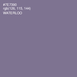 #7E7390 - Waterloo  Color Image