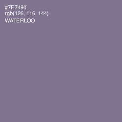 #7E7490 - Waterloo  Color Image