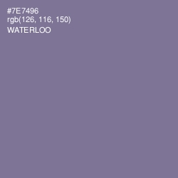 #7E7496 - Waterloo  Color Image