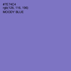 #7E74C4 - Moody Blue Color Image