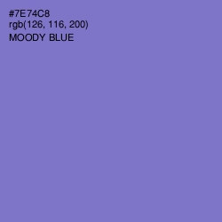 #7E74C8 - Moody Blue Color Image