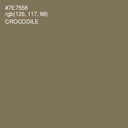 #7E7558 - Crocodile Color Image