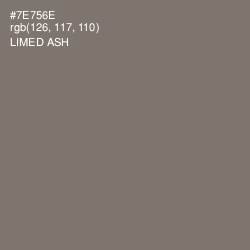 #7E756E - Limed Ash Color Image