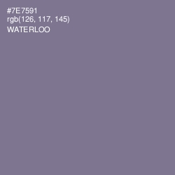 #7E7591 - Waterloo  Color Image