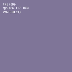 #7E7599 - Waterloo  Color Image