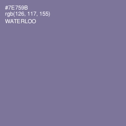 #7E759B - Waterloo  Color Image