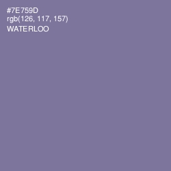 #7E759D - Waterloo  Color Image