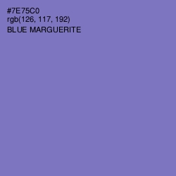 #7E75C0 - Blue Marguerite Color Image