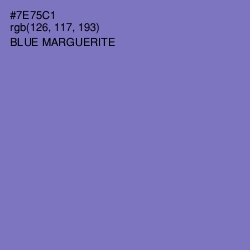 #7E75C1 - Blue Marguerite Color Image