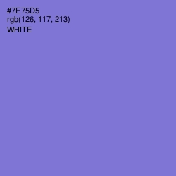 #7E75D5 - Moody Blue Color Image