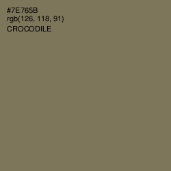 #7E765B - Crocodile Color Image