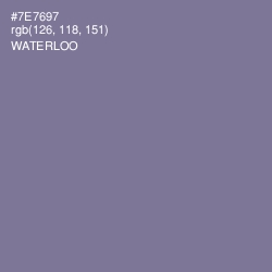 #7E7697 - Waterloo  Color Image