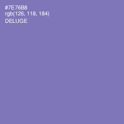 #7E76B8 - Deluge Color Image