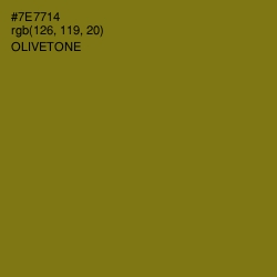 #7E7714 - Olivetone Color Image