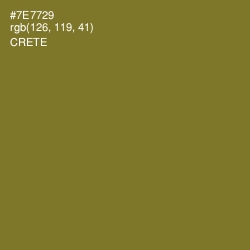 #7E7729 - Crete Color Image