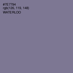 #7E7794 - Waterloo  Color Image