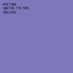 #7E77B9 - Deluge Color Image