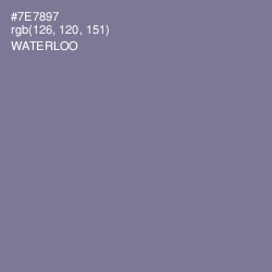 #7E7897 - Waterloo  Color Image