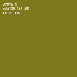 #7E791D - Olivetone Color Image