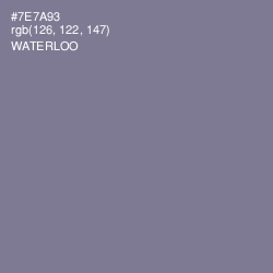 #7E7A93 - Waterloo  Color Image