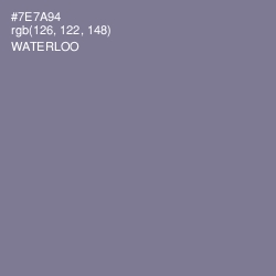 #7E7A94 - Waterloo  Color Image